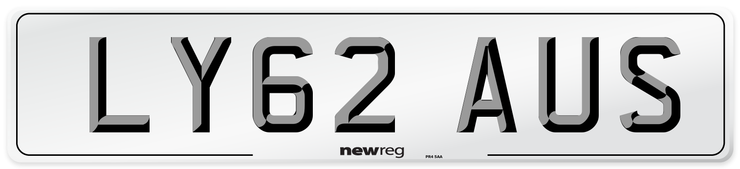 LY62 AUS Number Plate from New Reg